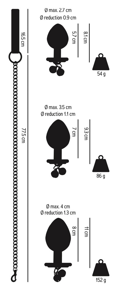 Butt plug set with a leash 💋 – Bild 7