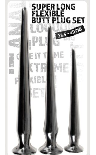 Super Long Anal Plug Set black 💋