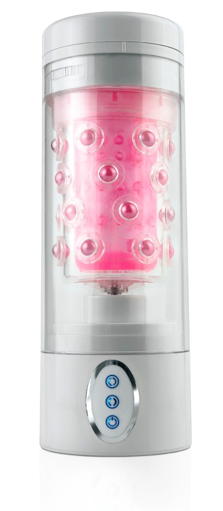 PET Roto-Bator Pussy White/Pin 💋 – Bild 3