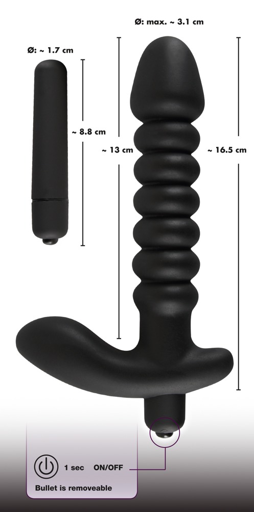 Black Velvets Vibr. Plug Mediu 💋 – Bild 7