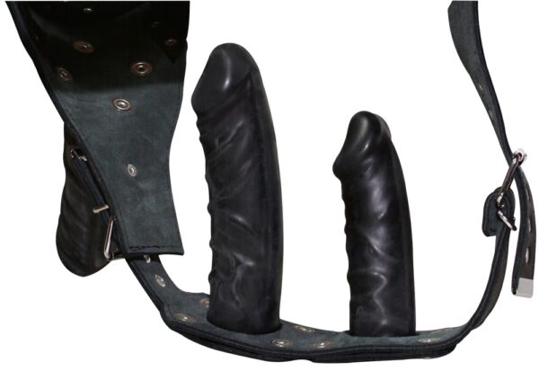 Leder String 3 Dildos S/M 💋 – Bild 4