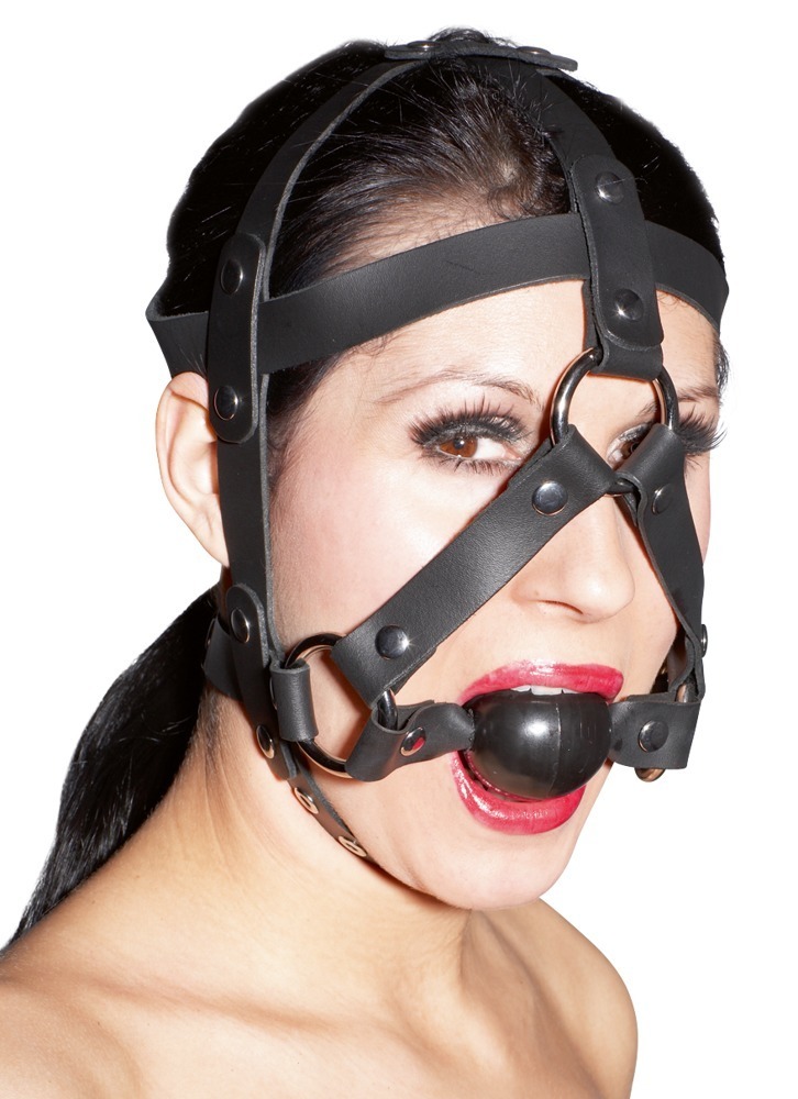 Leder Kopfgeschirr Knebel 💋 – Bild 2
