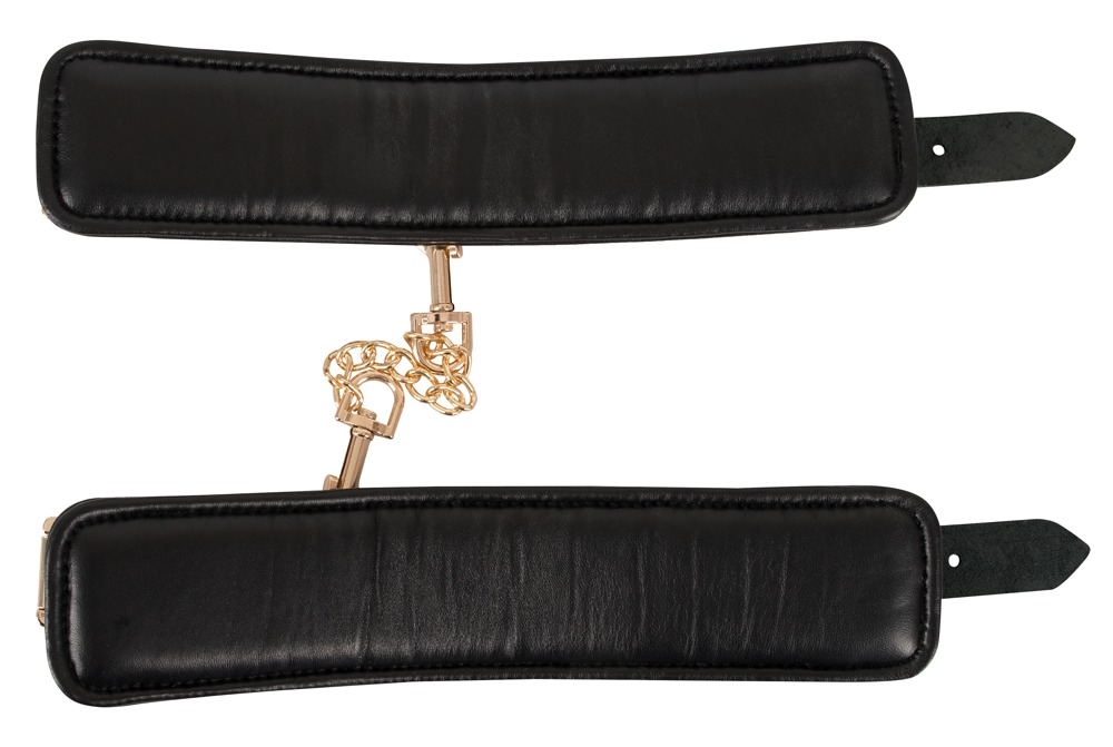 Leder Handfesseln gold 💋 – Bild 8