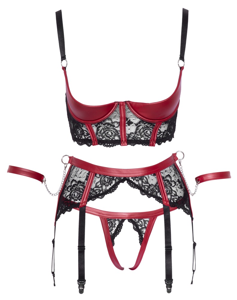Hebe Set schwarz/rot S 💋 – Bild 6