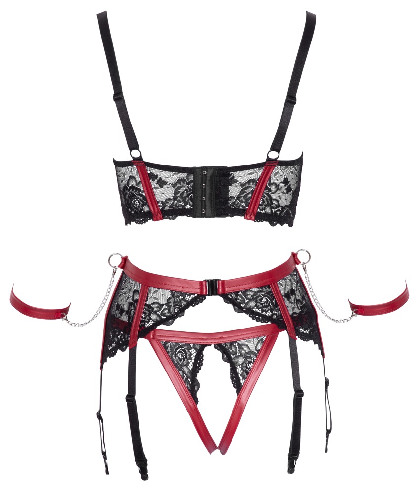 Hebe Set schwarz/rot S 💋 – Bild 7