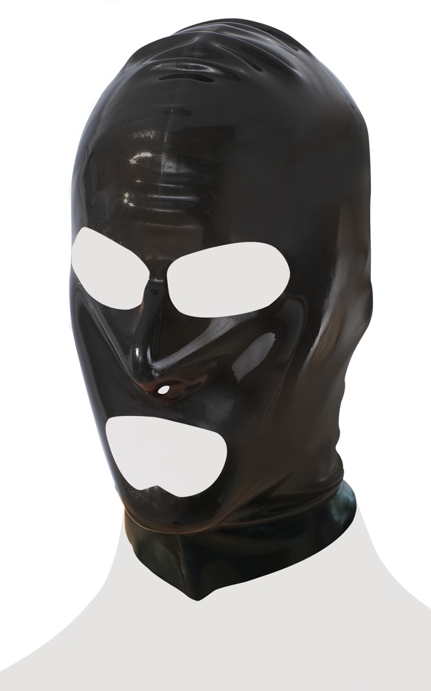 Latex Kopfmaske schwarz 💋 – Bild 5