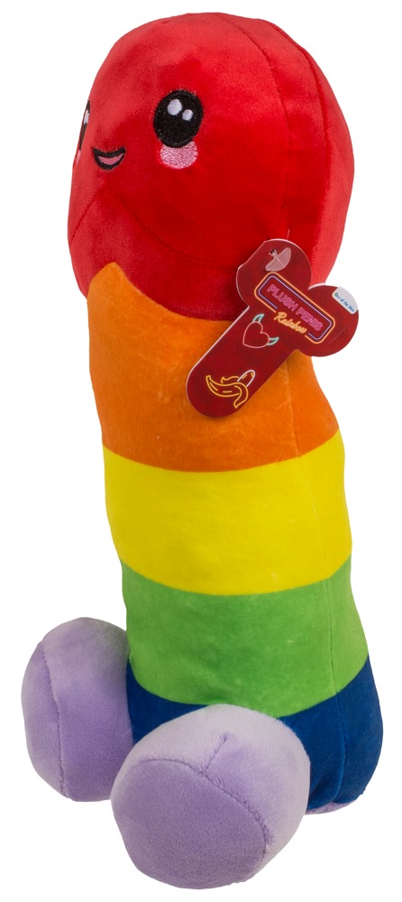 Plüsch-Penis Regenbogen 30 cm 💋