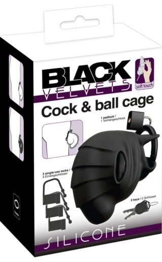 Black velvets Cock & Ball cage 💋