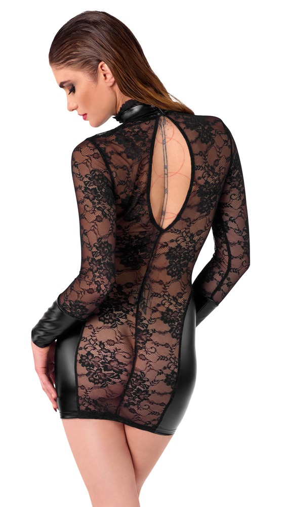 Noir Kleid Kragen S 💋 – Bild 3