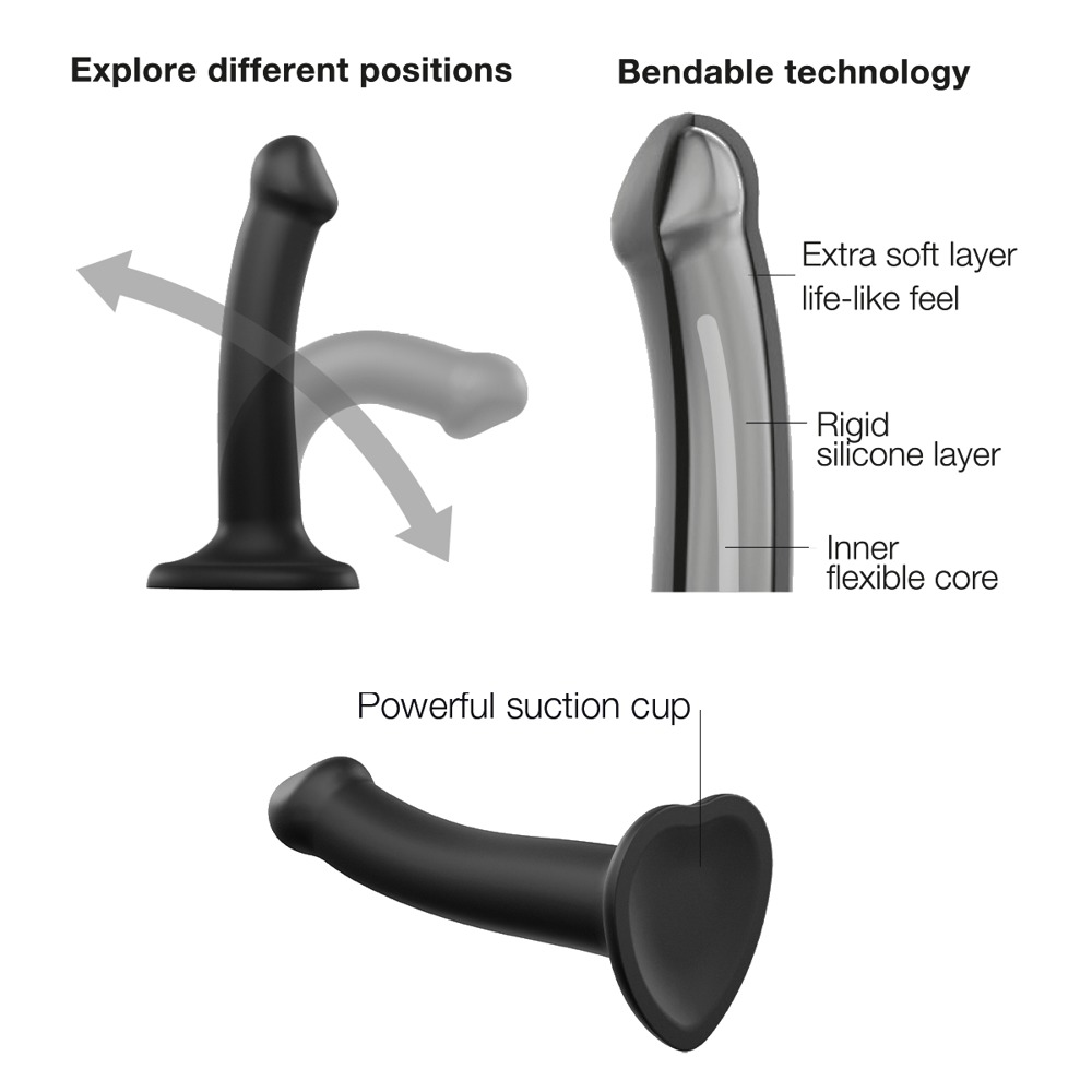 Semi-Real.Dildo M Black 💋 – Bild 8