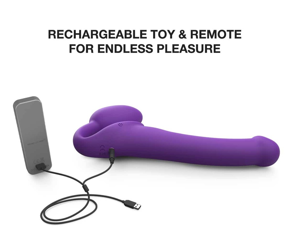 Vibrating Strap-On M Purple 💋 – Bild 5