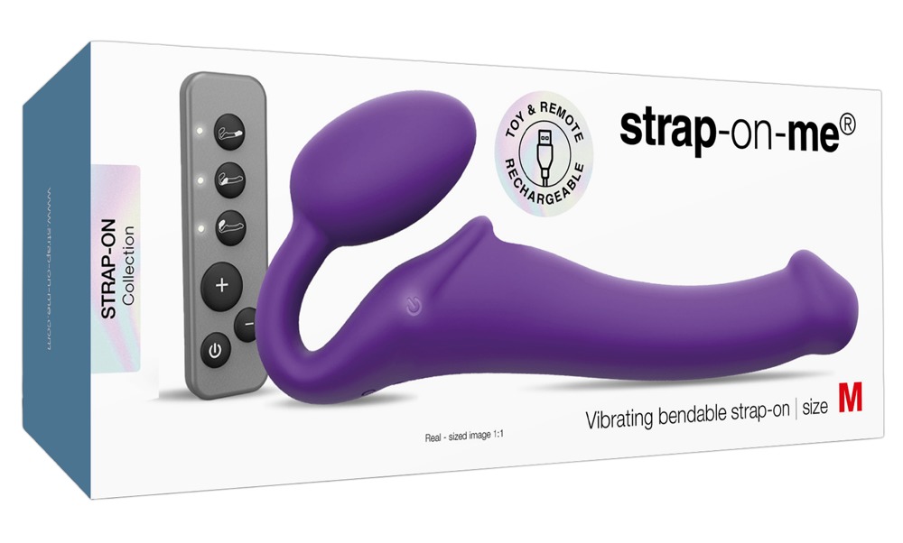 Vibrating Strap-On M Purple 💋
