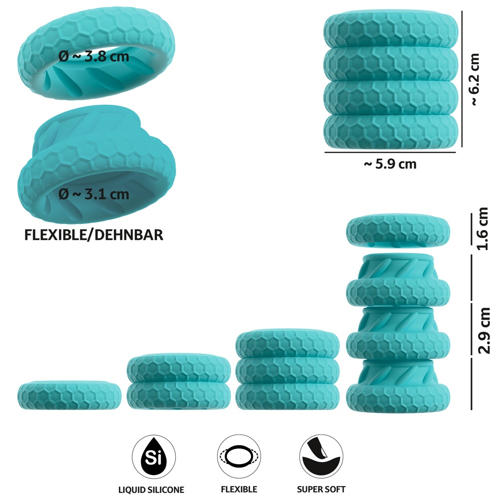 3in1 Cock and Ball Ring Set 💋 – Bild 8