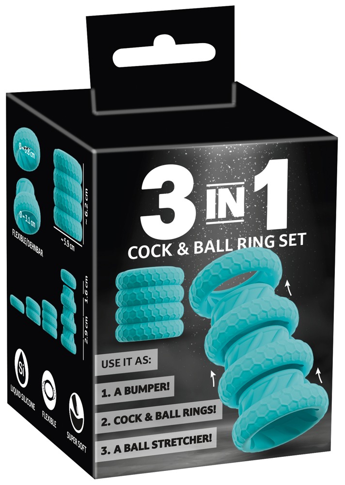 3in1 Cock and Ball Ring Set 💋