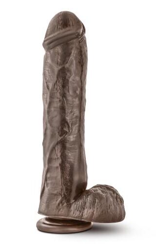 Dr. Skin – Mr. Savage Dildo mit Saugnapf 29,2 cm – Schokolade