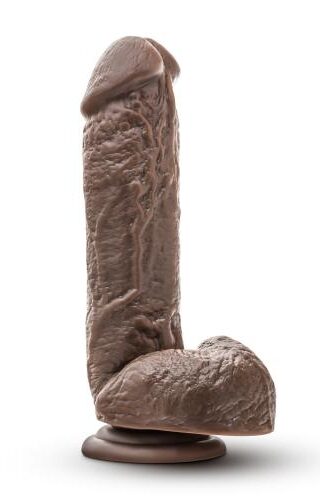 Dr. Skin – Mr. D Dildo mit Saugnapf 21,6 cm – Schokolade