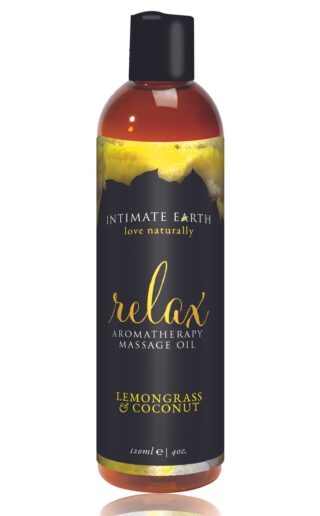 Intimate Earth - Relax Massageolie Citroengras en Kokosnoot - 120 ml