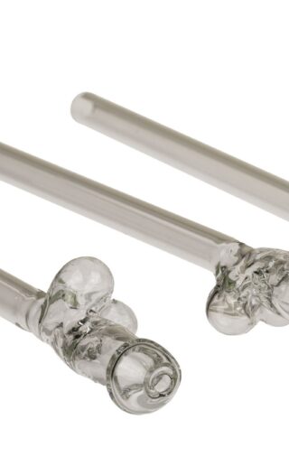 Glaspenis-Strohhalm mit Reinigungsbürste Willy - 4 Stück