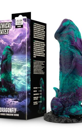 Mythical Mates - Dragonfly Dildo Lila & Grün - 22.6 cm