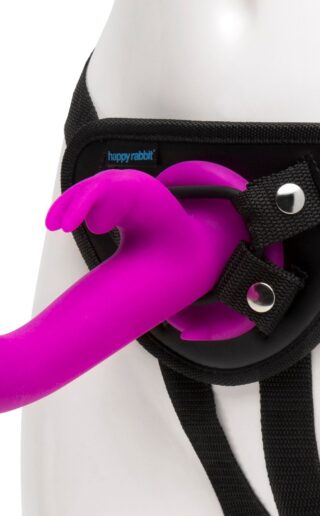 Happy Rabbit – Vibrations-Strap-On Set – Magenta
