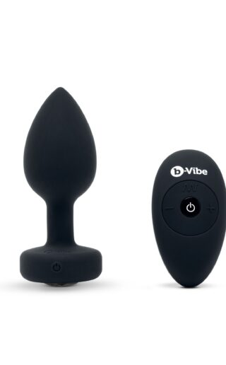 B-Vibe - Vibrating Jewel Plug M/L Black Diamond